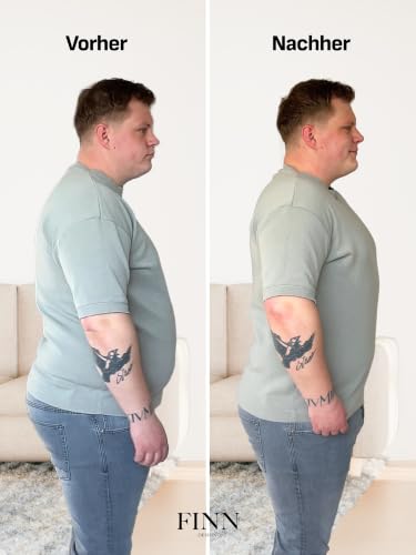 FINN Shapewear Herren Kompressionsshirt – Bauch-Weg Unterhemd & Body-Shaper Männer – Ärmelloses Tank-Top aus Baumwolle für flacheren Bauch und bessere Haltung Weiß Weiss XXL