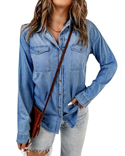 Vetinee Sommer Bluse Damen Sommer Hemd Lapis-Air Größe XX-Large Passt EU...