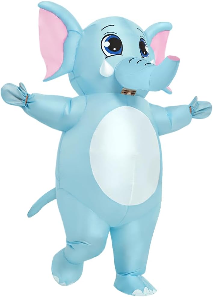 KOOY 2025 NEW Inflatable Costume Adult, Elephant Adult, Full Body Blow up Costumes for Women Men, Inflatable Costume Funny Halloween Costumes, Christmas
