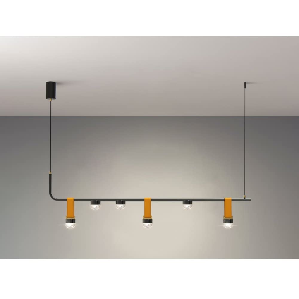Suspension chic LED en bande 5 lumières pour salle à manger design - 7
