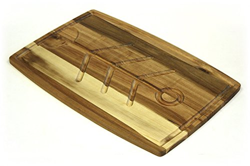 Mountain Woods Brown Extra Large Organic Edge-Grain Hardwood Acacia Cutting Board w/Juice groove | Butcher Block | Wood Chopping Board | Charcuterie Board | Carving Countertop Block - 22\" x 15\" x 0.75\"