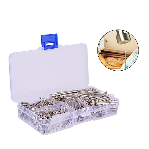 460 clavos redondos de acero inoxidable con cabeza plana para proyectos de carpintería y reparaciones en casa miniatura 2