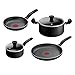 Price comparison product image Titanium Essential 4pc Set: Frying Pans 20/28 cm, Saucepan 16 cm & Stewpot 24 cm with lid, Non-Stick Coating, Metal Safe, Compatible with All Hobs Except Induction, Everyday Use, B941S444