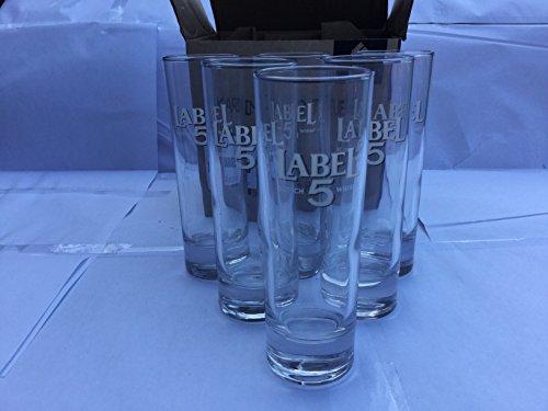 Label 5 Lot DE 6 Verres A Whisky Neuf