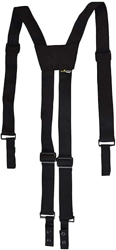 Tirantes de nailon para cinturón de trabajo, arnés táctico para cinturón de trabajo, accesorio de 4 lazos, color negro