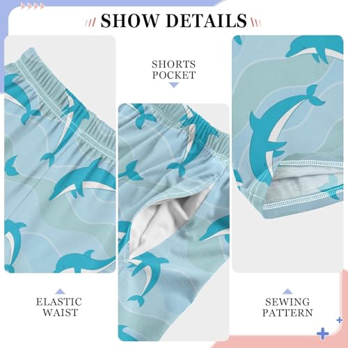 Jumping Dolphins Boys Pants for Kids Jogger Pants with Pockets S-XL4