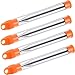 Mudder Collapsible Stainless Steel Campfire Tool Builds Fire Tool Fire Blower Pipe for Picnic Camping Hiking, Pocket Size (Style 1, 4 Pieces)