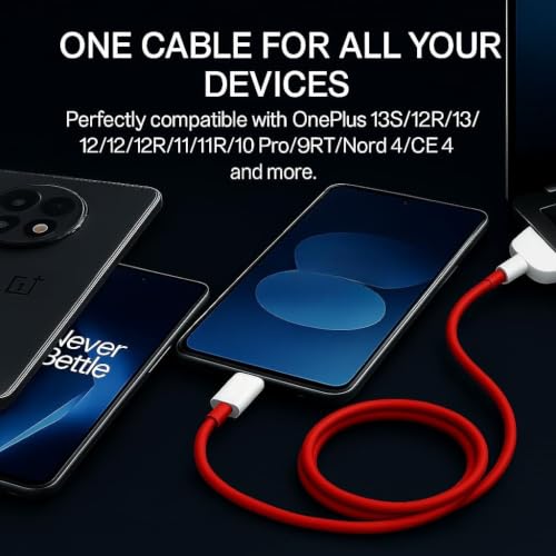 Image of Alitayee Original 100W USB Type C Data Sync Fast Charging Charger Cable Compatible with OnePlus 15 /15R13 /13R /12R /12 /11 /11R /10 /10R /9 /9R /8 /8T,Nord 5 /4 /3,CE4 /3 /2 /Lite Support Type-C By Marchpower.