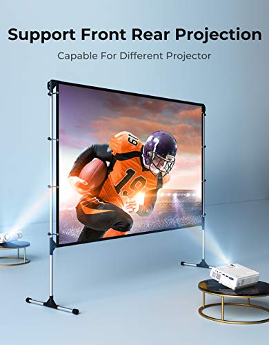 image for VANKYO StayTrue Projector Screen with Stand, 100 inch Portable Project