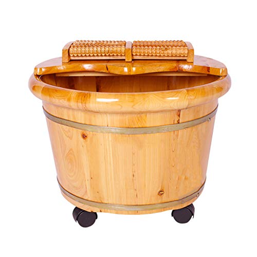 Pecera de pies de madera de cedro para spa y masaje miniatura 1