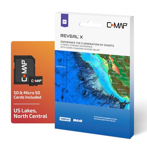 Image of C-MAP Reveal X - US Lakes North Central, Map Card for Marine GPS chartplotters