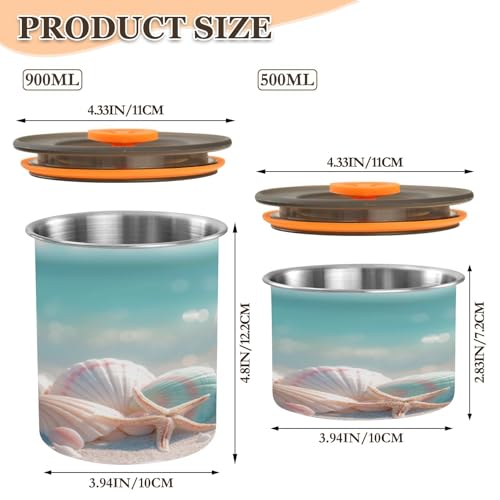 Envase de café hermético de acero inoxidable 17oz miniatura 2