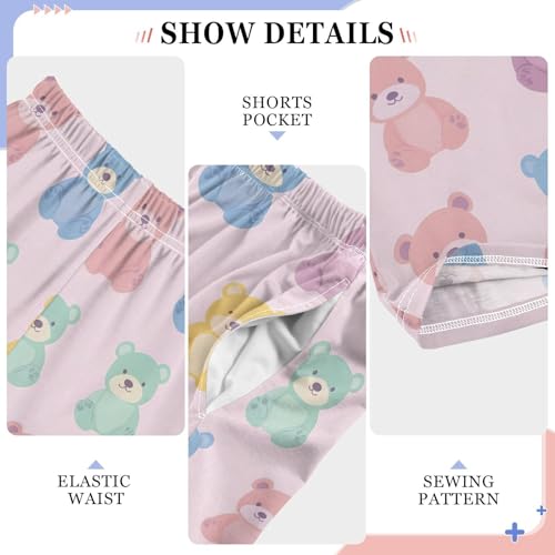 Pajama Pants Colorful Bears PJ Bottoms Sleepwear Lounge Sleep Pant with Pockets4