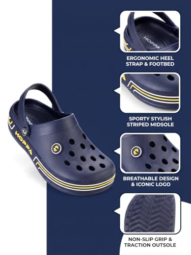 Image of Hoppa Trio Clogs for Men, Extra Soft EVA Moulded Slip-On Clogs | Lightweight, Cushioned, Water-Resistant & Non-Slip | Everyday Casual Footwear