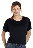 Bella + Canvas Womens 3.7 oz. Boxy T-Shirt (B8881) -BLACK -M