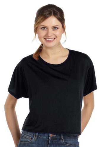 Bella + Canvas Ladies' Flowy Boxy T-Shirt M BLACK
