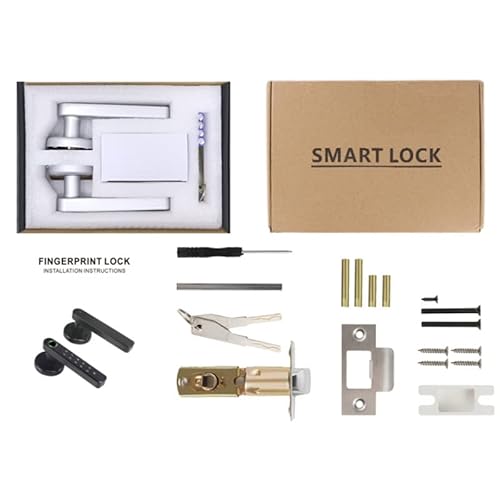 Fechadura de porta com impressão digital, tela sensível ao toque, fechadura biométrica inteligente,