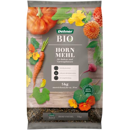 Dehner Bio Hornmehl, für Balkon- und Gartenpflanzen, 5 kg, für ca. 50 qm