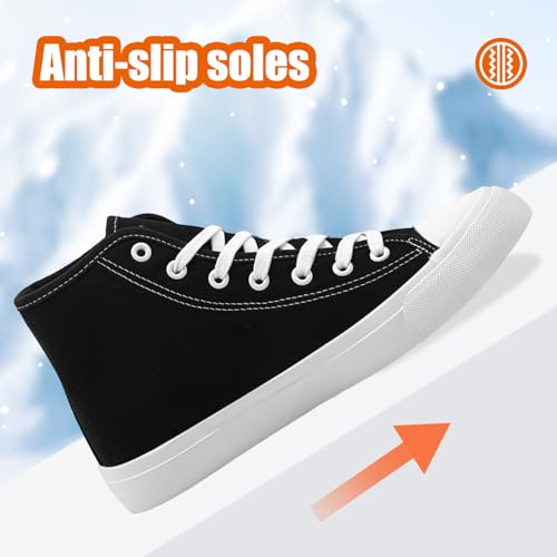 Womens Winter Snow Boots High Top Warm Canvas with Fur Lined Ankle Winter Sneakers4