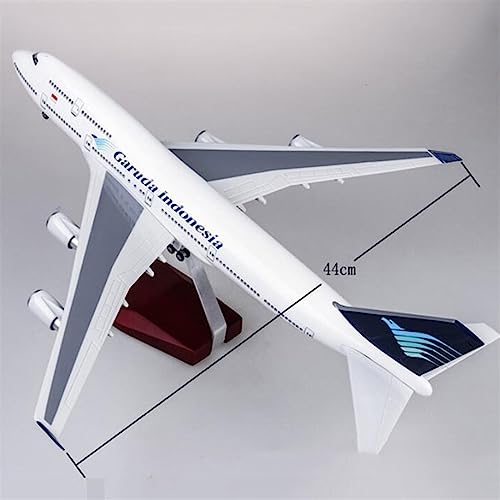 Modelo de avión B747 Garuda Indonesia a escala 1:150 en resina de 47cm con luces y ruedas 4