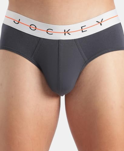 Image of Jockey NY15 Men's Super Combed Cotton Elastane Stretch Solid Brief with Ultrasoft Waistband (Pack of 2)