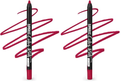 Image of INSIGHT Color Rich Lip Liner| Intense Pigment| Enriched with Jojoba Oil & Vitamin E| Defines, Shapes & Nourishes Lips | Long-Lasting |Shattered Pink -1.5g (Pack of 2)