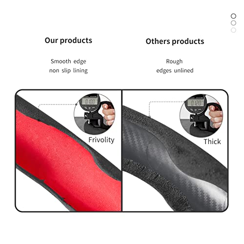 2-Piece Suede Car Steering Wheel Cover Universal (Grey, 14 1/2-15Inch) #TOP5