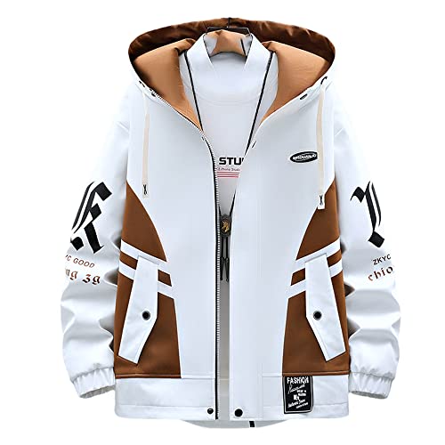 AAPAH Spring Hooded Jacket Men Outwear Male Patchwork Color Streetwear Comfortable Casual Clothing Plus Size