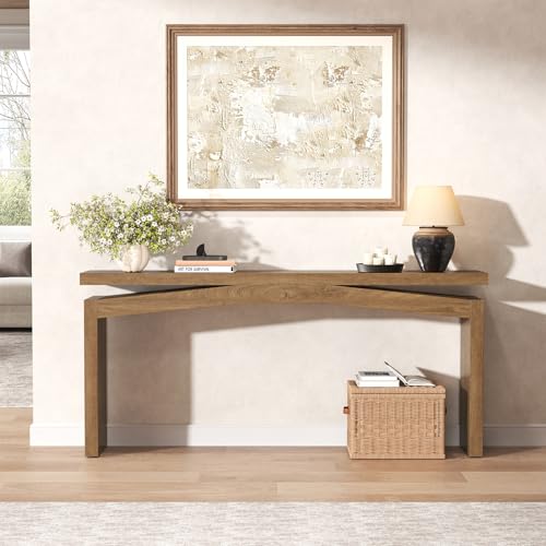 Epecoya Console Tables for Entryway 63-Inch, Natural Brown - Image 3