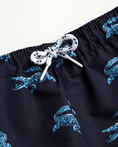 Tony Hawk Boys' Rash Guard Set - 2 Piece Upf 50+ Quick Dry Swim Trunks And Swim Shirt (4-7), Size 5/6, Snap Gator Blue #TOP3