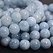 Justinstones Natural Aquamarine Gemstone 8mm Round Beads Stretch Bracelet 7 Inch Unisex