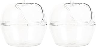 balacoo 2Pcs Hamster Bathroom Hamster Bath Container Chinchilla Bathroom Hamster Bath House Gerbil Sand Bathtub Hideout cave Clear tub Small Animals Toilet Bath tub Plastic