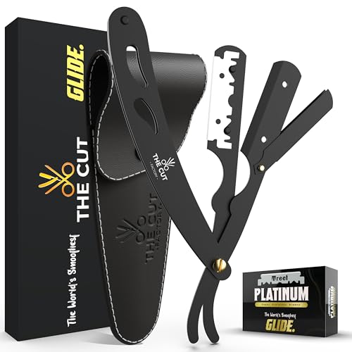 The Cut Factory® Straight Razor for Men Professional Barber Straight Edge Razor for Comfortable...