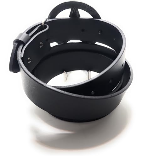 Antique Silver Star Buckle & Genuine Cow Leather Belt Combo4