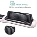 EZBASICS Hair Straightener Brush, 30s Fast PTC Ceramic Heating Hair Straightening Brush with Anti Scald, Auto-Off & Adjustable Temperatures, Portable Frizz-Free Hair Care Silky Straight Heated Comb