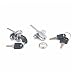 Produktbild 1 2 5 Sets Schubladenschloss Tischmöbel Kleiderschrank Vitrinenschrank 2 Schlüssel mit Schraube, metall, silber, 16 mm