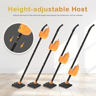 GHORA Steam Mop, All-in-one Handheld Steam Cleaner with 13 Attachments, 23FT Cord, 11.83OZ Removable Tank, Adjustable Height Steam Mops for Floor Cleaning, Hardwood Floors, Carpets, Tiles, Windows