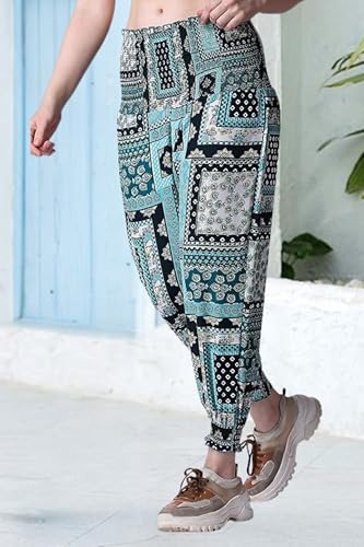 Image of POPWINGS Casual Boho Printed Joggers for Women || Stylish Western Women Joggers for Summer || Pull-On Women Joggers Pants || Women Joggers for Summer