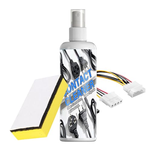 Electronic Cleaner | 100ml Plug Grime Spray - Fast Drying Anti-Rust Electronic Spray Cleaner with Sponge - for Home Car Connector Grime Dust Carbon Buildup