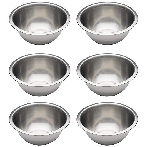 Chef Aid Stainless Steel Mixing Bowl Rust Resistant 13.6cm 0.5 Litre (Pack of 6)