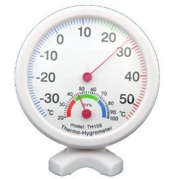 jellbaby la habitación del bebé de pared de precisión, cría de efecto invernadero escritorio regalos, interior y temperatura exterior y humedad medidor de puntero