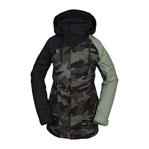 Volcom Women's Westland Insulated Snowboard Ski Winter Hooded Jacket, SERVICE GREEN, M
