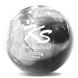 KaRaDaStyle プライオ メディシンボール 2kg コンパクトタイプ ソフト ウォールボール 体幹 トレーニング 筋トレ 野球 陸上 球技 フィットネス 筋トレ器具 単品 (グレー斑模様)