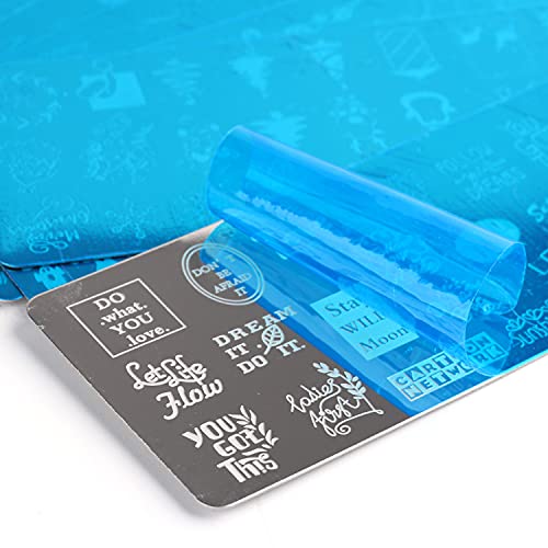 Nail Art Stamping Plates Kit 6 Pcs Includes Flamingo Leaves Flowers Grass Ring Coconut Tree Lantern Etc Patterns Nail Template Image Plate For Nail Art Diy Design #TOP3