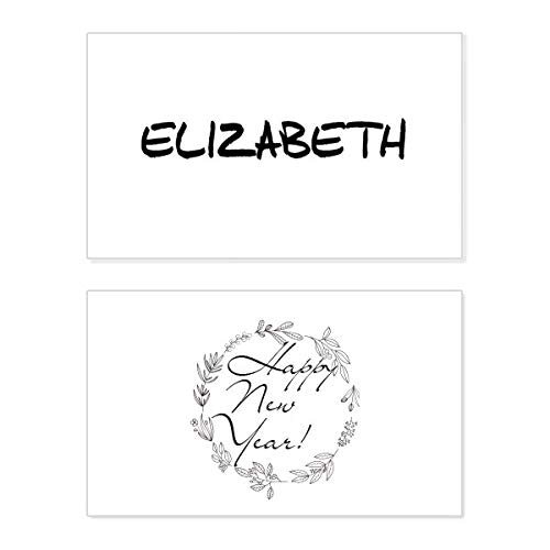 Tarjeta de felicitación conmemorativa para año nuevo con caligrafía Special Handwriting elegante