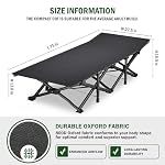 Mopaicot Camping Cot for Adults, Adjustable Headrest Camping Bed - Image 2