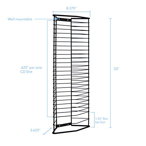 Atlantic Onyx 1209 35 CD Tower Matte Black Steel