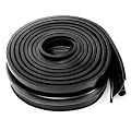 Yopay 20Ft Garage Door Seals Bottom Rubber, Heavy-Duty Weather Stripping Kit, Universal T Ends Threshold Buffering Sealing Rubber, 3 3/4 Inch Width