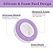 3 Pairs Memory Foam Eartips for AirPods Pro 3 (3rd Generation 2025) Silicone Outer Cover, Pro3 Replacement Earbud Ear Tips with Storage Box,Silicone Memory Foam Ear Tips for AirPods Pro3-White/Purple