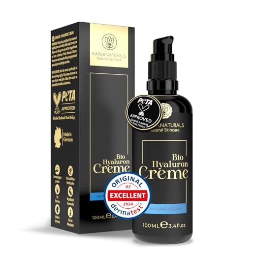 Crème Hydratante Visage BIO à l'Acide Hyaluronique Hautement Dosée 100ml + Huile d'Argan + Aloe Vera + Huile de Coco • Cosmétique Naturelle Made in Germany ✓ Crème Anti-Rides ✓ Jour & Nuit